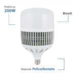 Lampada Alta Potencia Led Bulbo Ecoboss Aluminio 200w - Imagem 4