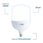 Lampada Alta Potencia Led Bulbo Dess Energy 200w - Imagem 4